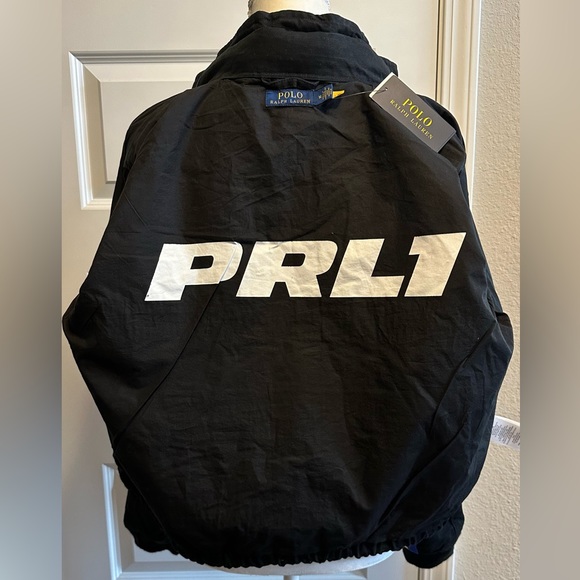 🔥NWT POLO RALPH LAUREN Women’s Multi-Patch Racer Black Bomber Jacket Sz M - Picture 14 of 16